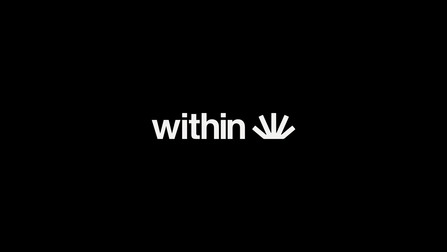 White Within wordmark and radiating emblem on black.