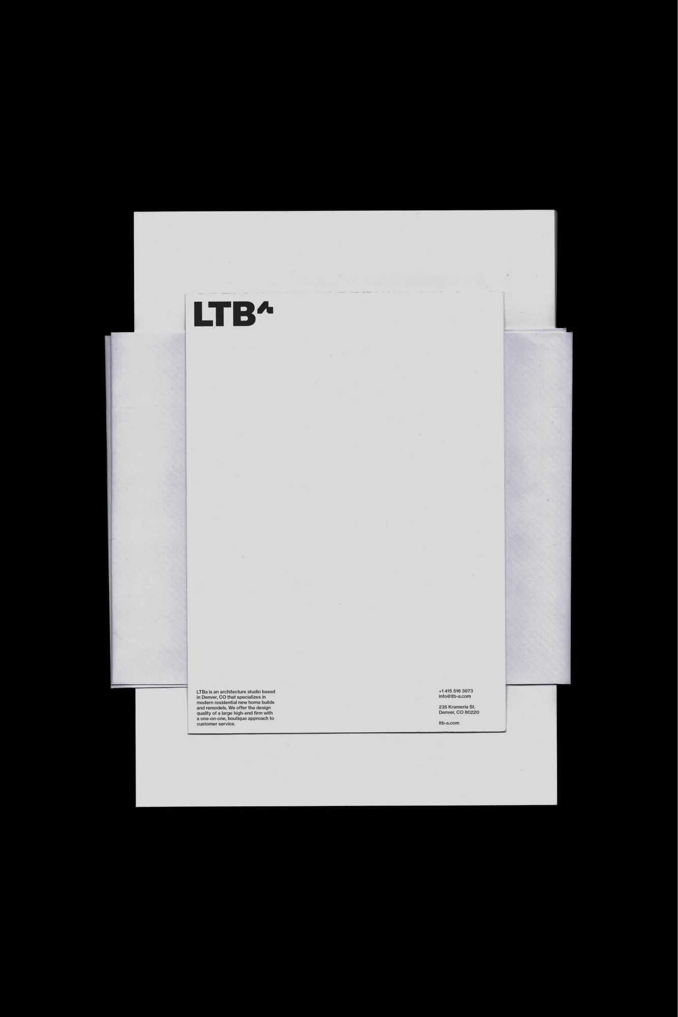 Proposed LTBa letterhead and stationery.